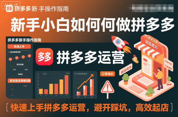 新手小白如何做拼多多,快速上手拼多多运营,避开踩坑,高效起店-邪修侠
