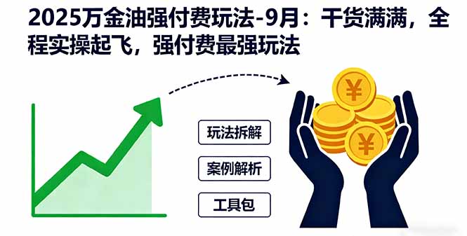 2025万金油强付费玩法-9月:干货满满,全程实操起飞,强付费最强玩法-邪修侠