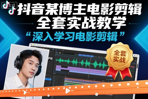 抖音某博主电影剪辑全套实战教学,深入学习电影剪辑-邪修侠