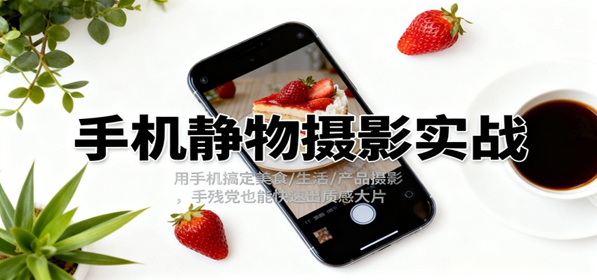 手机静物摄影实战，用手机搞定美食/生活/产品摄影，手残党也能快速出质感大片-邪修侠