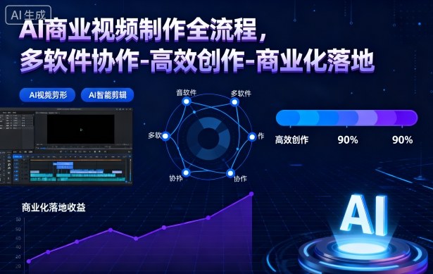 AI商业视频制作全流程,多软件协作-高效创作-商业化落地-邪修侠