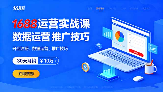 1688运营实战课:开店注册、数据运营、推广技巧,30天月销破10万+-邪修侠