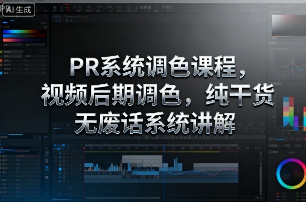 PR系统调色课程,视频后期调色,纯干货无废话系统讲解-邪修侠