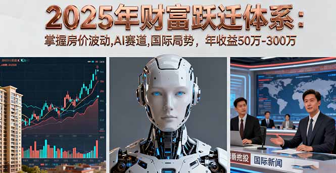 2025年财富跃迁体系:掌握房价波动,AI赛道,国际局势,年收益50万-300万-邪修侠