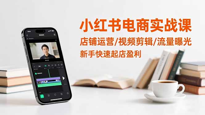 小红书电商实战课:店铺运营/视频剪辑/流量曝光,新手快速起店盈利-邪修侠