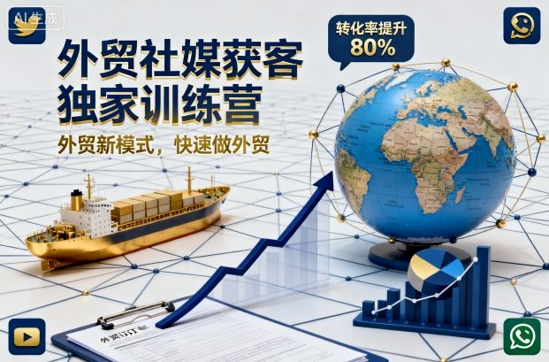外贸社媒获客独家训练营,外贸新模式,快速做外贸-邪修侠