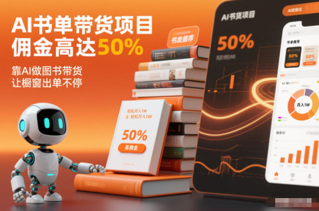 AI书单带货项目,佣金高达50%,靠AI做图书带货,让橱窗出单不停,轻松月入1W-邪修侠