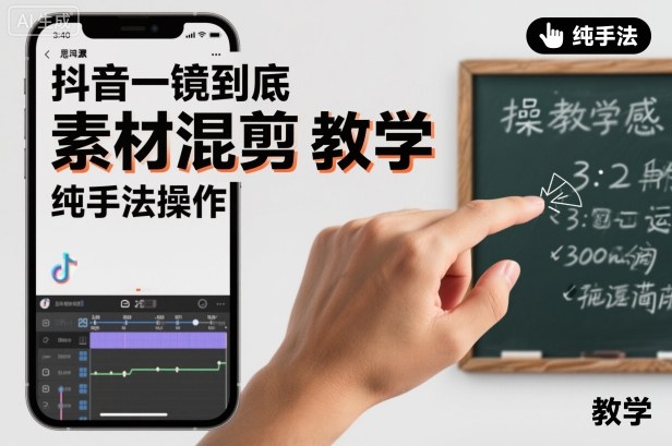 抖音一镜到底素材混剪教学,纯手法操作-邪修侠