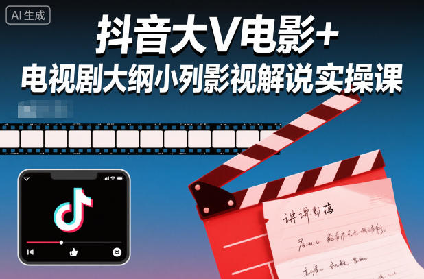 抖音大V电影+电视剧大纲小列影视剧解说实操课-邪修侠