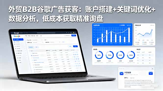 外贸B2B 谷歌广告获客:账户搭建+关键词优化+数据分析 低成本获取精准询盘-邪修侠