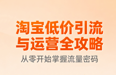 淘宝低价引流与运营全攻略(更新9月)-邪修侠