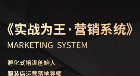 老杨·服装老板必修课《实战为王-营销系统》实现业绩被动式增长-邪修侠