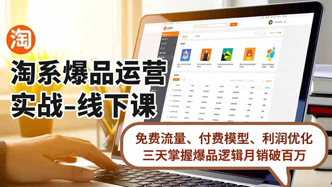 淘系爆品运营实战-线下课,免费流量、付费模型、利润优化,三天掌握爆品逻辑月销破百万-邪修侠