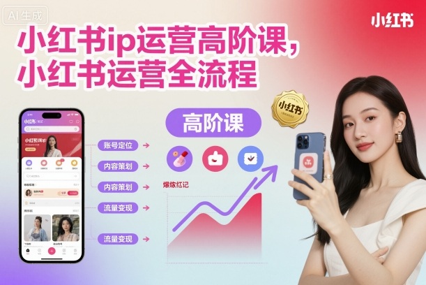 小红书ip运营高阶课,小红书运营全流程-邪修侠