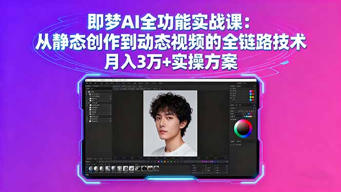 即梦AI全功能实战课:从静态创作到动态视频的全链路技术 月入3万+实操方案-邪修侠