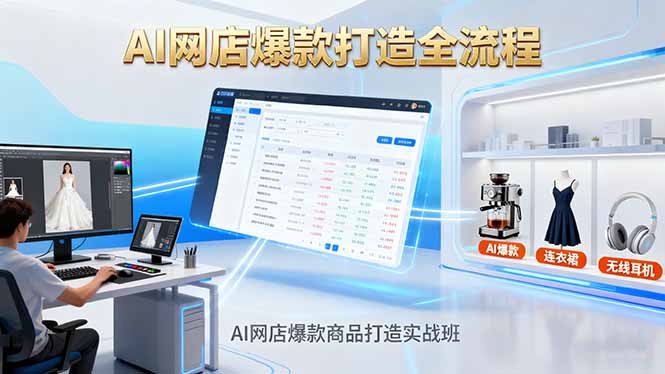 AI网店爆款商品打造实战班:AI技术实现商品图智能处理,快速搭建AI网店-邪修侠