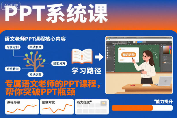 PPT系统课,专属语文老师的PPT课程,帮你突破PPT瓶颈-邪修侠