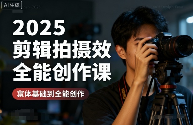 2025剪辑拍摄特效全能创作课,零基础到全能创作-邪修侠