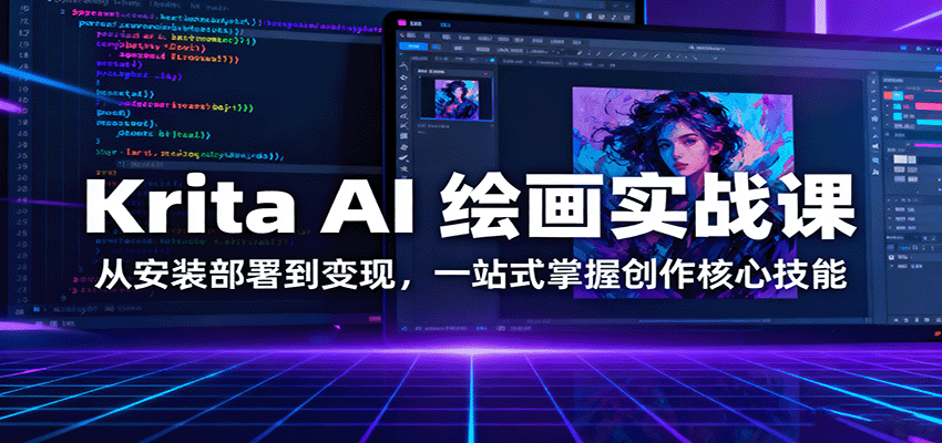 Krita AI 绘画实战课:从安装部署到变现,一站式掌握创作核心技能-邪修侠
