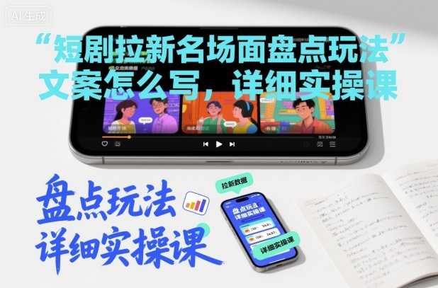 短剧拉新名场面盘点玩法文案怎么写,详细实操课-邪修侠