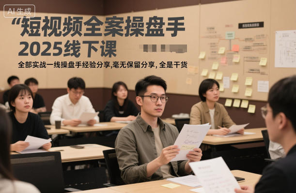 短视频全案操盘手2025线下课,全部实战一线操盘手经验分享,毫无保留分享,全是干货-邪修侠