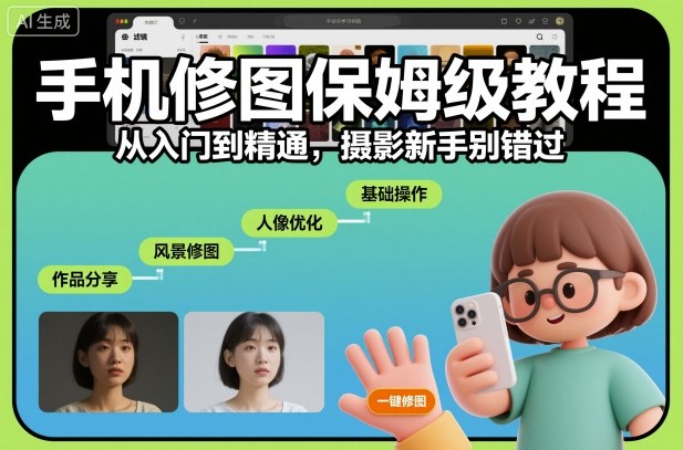 手机修图保姆级教程,从入门到精通,摄影新手别错过-邪修侠