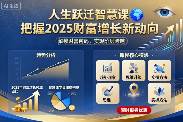 人生跃迁智慧课,把据2025财富增长新动向-邪修侠