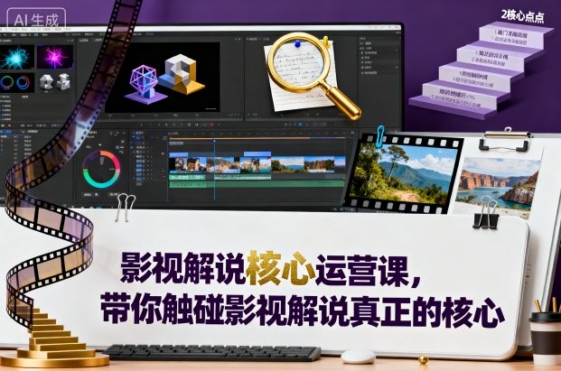 影视解说核心运营课,带你触碰影视解说真正的核心-邪修侠