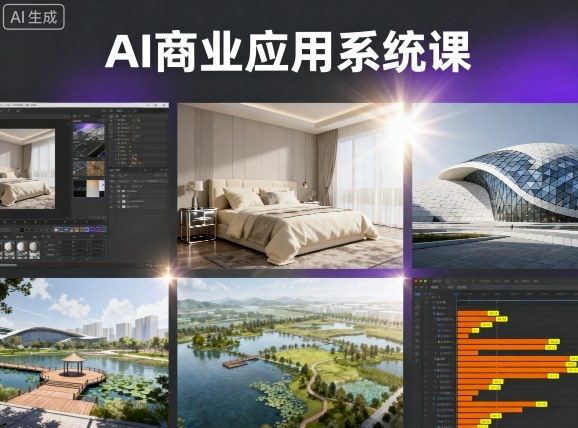 AI商业应用系统课,室内-软装-建筑-景观,智能设计+效果图+动画画实战-邪修侠
