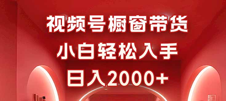 视频号橱窗带货,小白轻松入手,日入2000+-邪修侠