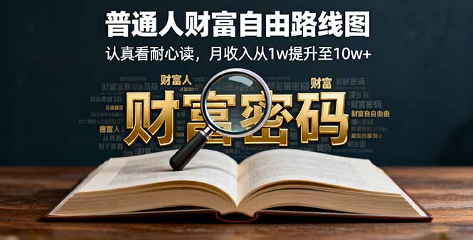 某付费文:普通人财富自由路线图,认真看耐心读,月收入从1w提升至10w+-邪修侠