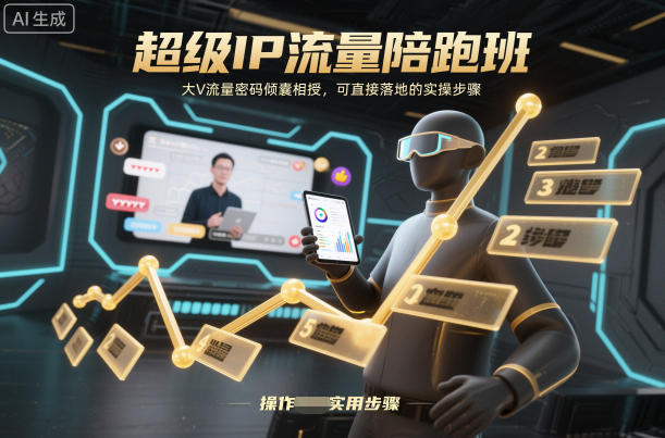 超级IP流量陪跑班,大V流量密码倾囊相授,可直接落地的实操步骤-邪修侠