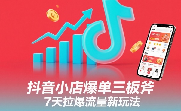 抖音小店爆单三板斧,7天拉爆流量新玩法-邪修侠