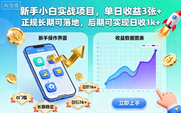 新手小白实战项目,单日收益3张+,正规长期可落地,后期可实现日收1k+【揭秘】-邪修侠