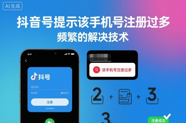 抖音号提示该手机号注册过多,频繁的解决技术-邪修侠