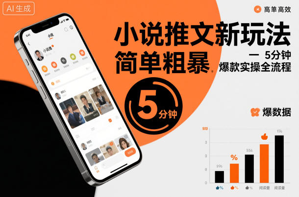 小说推文新玩法,简单粗爆,5分种一个爆款实操全流程-邪修侠
