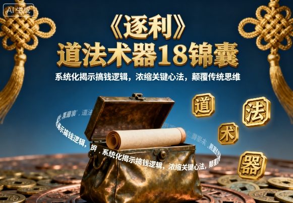 《逐利》道法术器18锦囊,系统化揭示搞钱逻辑,浓缩关键心法,颠覆传统思维(更新)-邪修侠