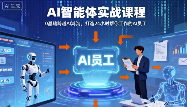 Ai智能体实战课程,0基础跨越Ai鸿沟,打造24小时帮你工作的Ai员工,打破常规,以实战定义Ai-邪修侠