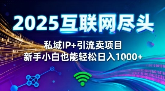 2025网创尽头王炸项目!私域IP+精准引流,新手小白在家躺賺日入1k,零经验也能上手【揭秘】-邪修侠