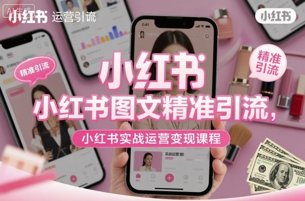 小红书图文精准引流,小红书实战运营变现课程-邪修侠