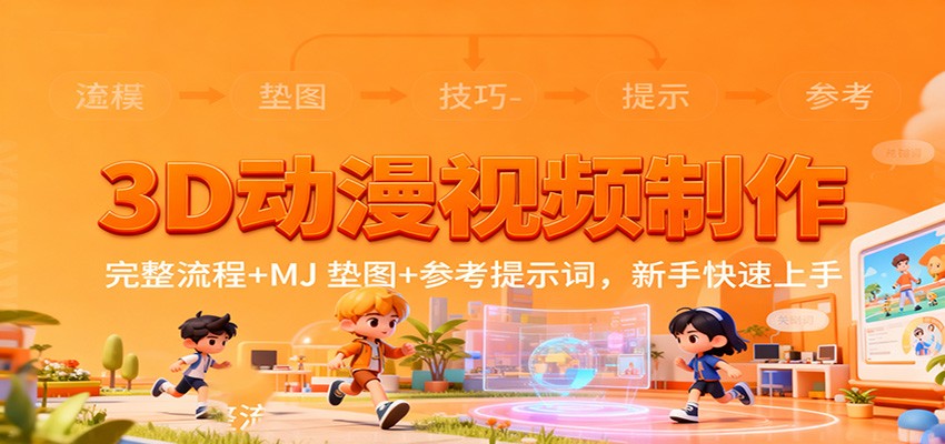 3D动漫视频制作，完整流程+MJ 垫图+参考提示词，新手快速上手-邪修侠