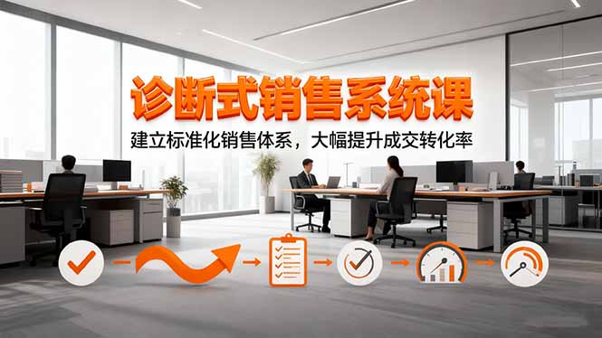 诊断式销售系统课,建立标准化销售体系,大幅提升成交转化率-邪修侠