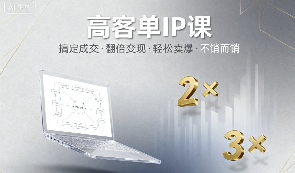 高客单IP课,搞定成交,搞定高客单IP,翻倍变现,轻松卖爆,不销而销-邪修侠