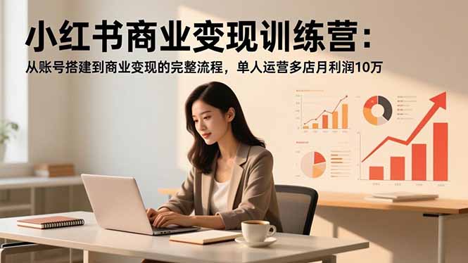 小红书商业变现训练营:从账号搭建到商业变现的完整流程,单人运营多店月利润10万-邪修侠