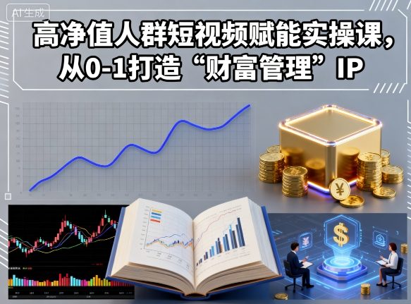 高净值人群短视频赋能实操课,从0-1打造“财富管理”IP-邪修侠