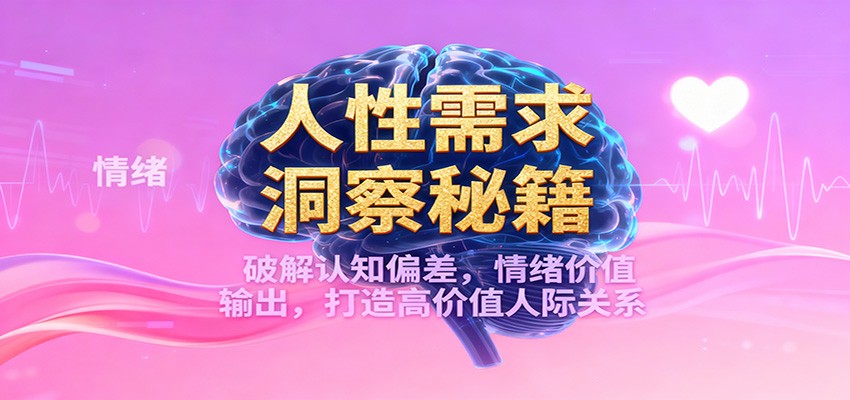 人性需求洞察秘籍，破解认知偏差，情绪价值输出，打造高价值人际关系-邪修侠