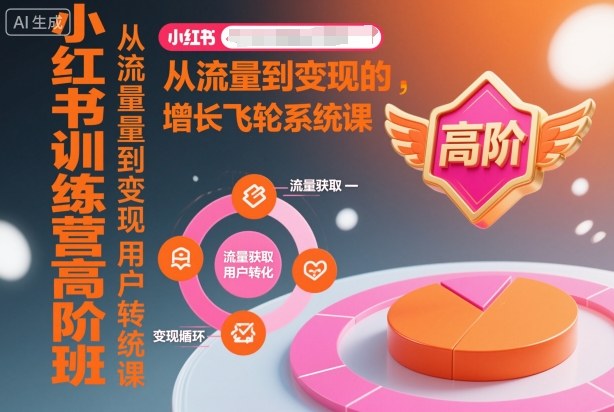 小红书训练营高阶班,从流量到变现的增长飞轮系统课-邪修侠