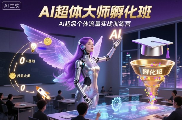 AI超体大师孵化班,AI超级个体流量实战训练营-邪修侠