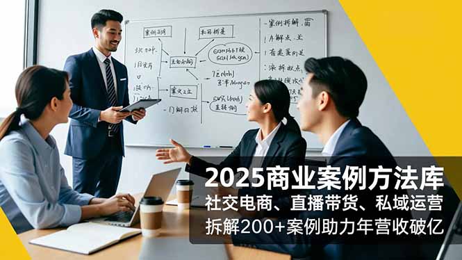 2025商业案例方法库,社交电商、直播带货、私域运营,拆解200+案例助力年营收破亿-邪修侠