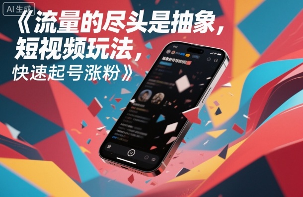 流量的尽头是抽象,抽象新奇特短视频玩法,快速起号涨粉-邪修侠